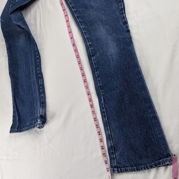 Y2K R4R Wide Leg Dark Wash Low Rise Flare Vintage Jeans - Picture 9 of 10